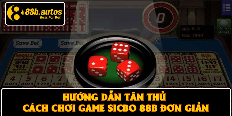 Hướng dẫn tân thủ cách chơi game Sicbo 88B đơn giản